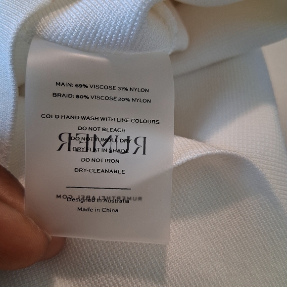 Rumer Riveara Mini Dress In White Size Small NWT - Picture 4 of 10